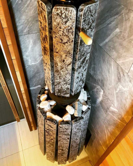 Дровяная банная печь GrillD Cometa Vega 240 Long Stone Pro (Серпентинит)