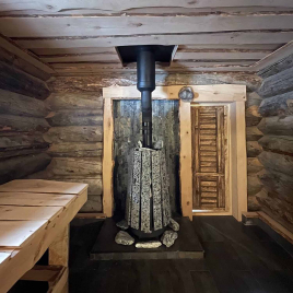 Дровяная банная печь GrillD Cometa Vega 450 Long Max Stone (Серпентинит)