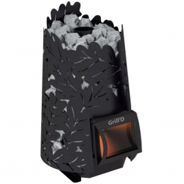 Дровяная банная печь GrillD Dubravo mini Short (дверца со стеклом)