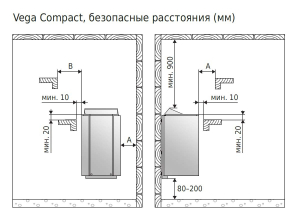 Электрическая печь Harvia Vega Compact BC35 Steel, встроенный пульт в комплекте