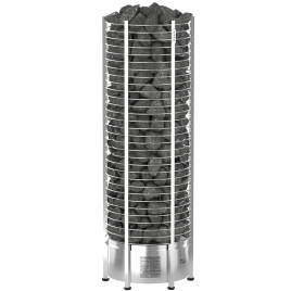 Печь для сауны Sawo Tower TH5-80Ni2-CNR-P круглая, 8 кВт, выносной пульт, встроенный блок мощности, нержавейка